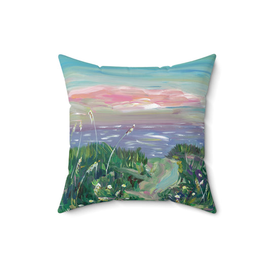 SULLIVAN'S ISLAND SUNSET Square Pillow