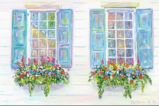“Charleston Beautiful Windows” in pastel colors