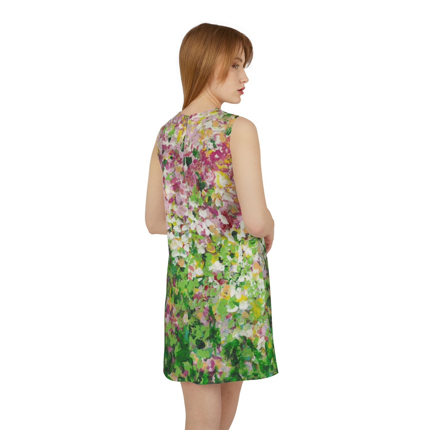 CHARLESTON FLORAL A-line Sleeveless Dress