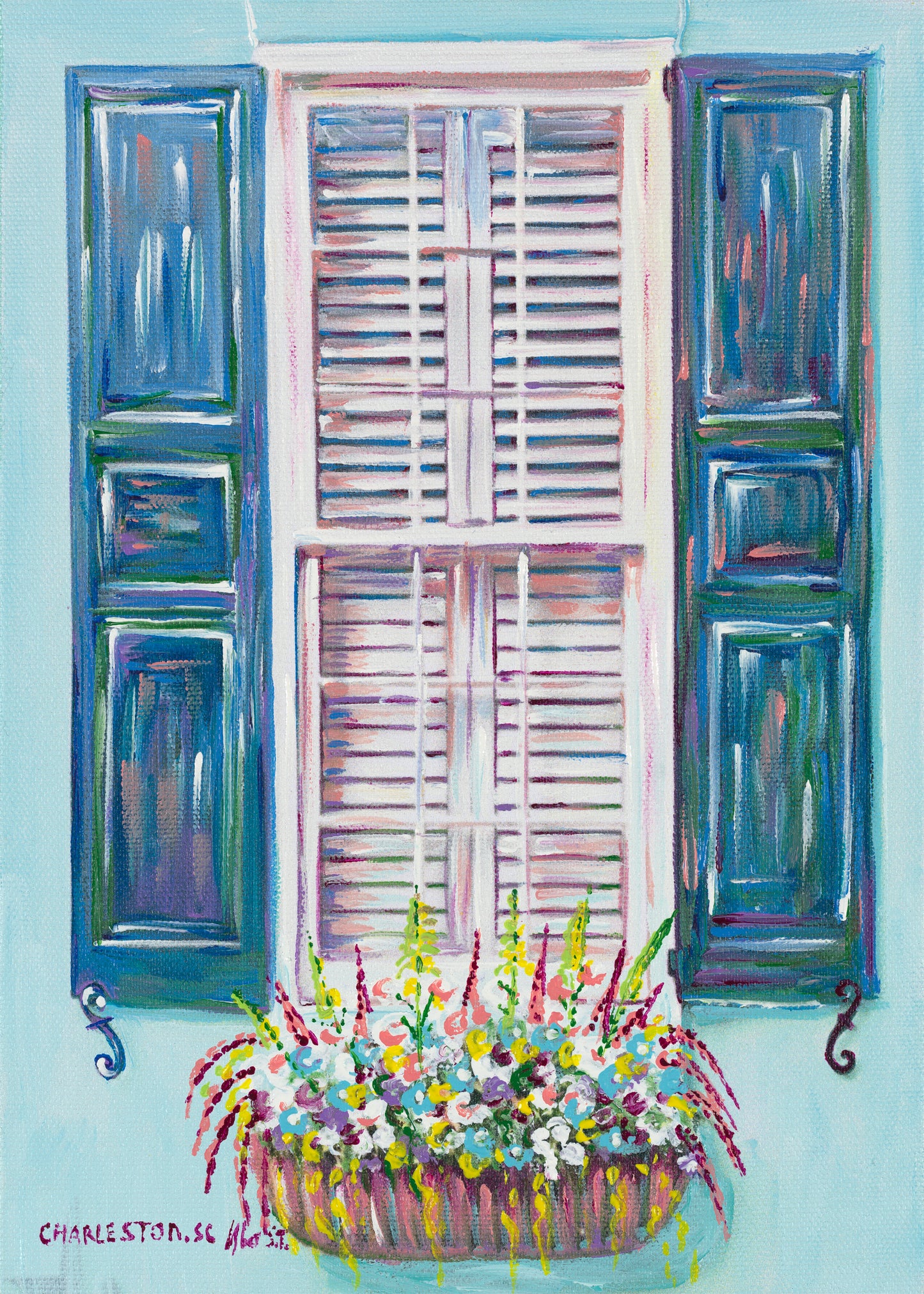 “Charleston Window boxes” (in blue)