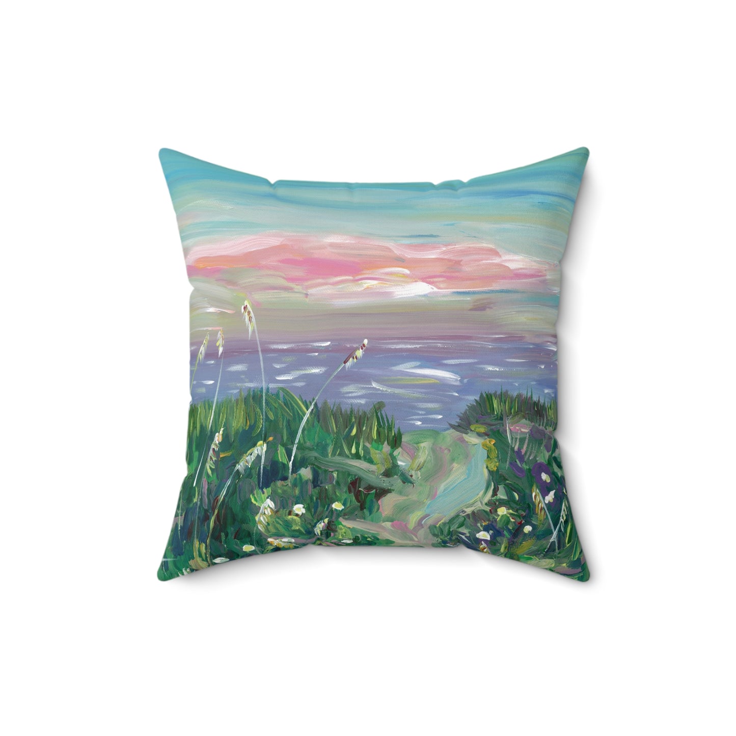 SULLIVAN'S ISLAND SUNSET Square Pillow