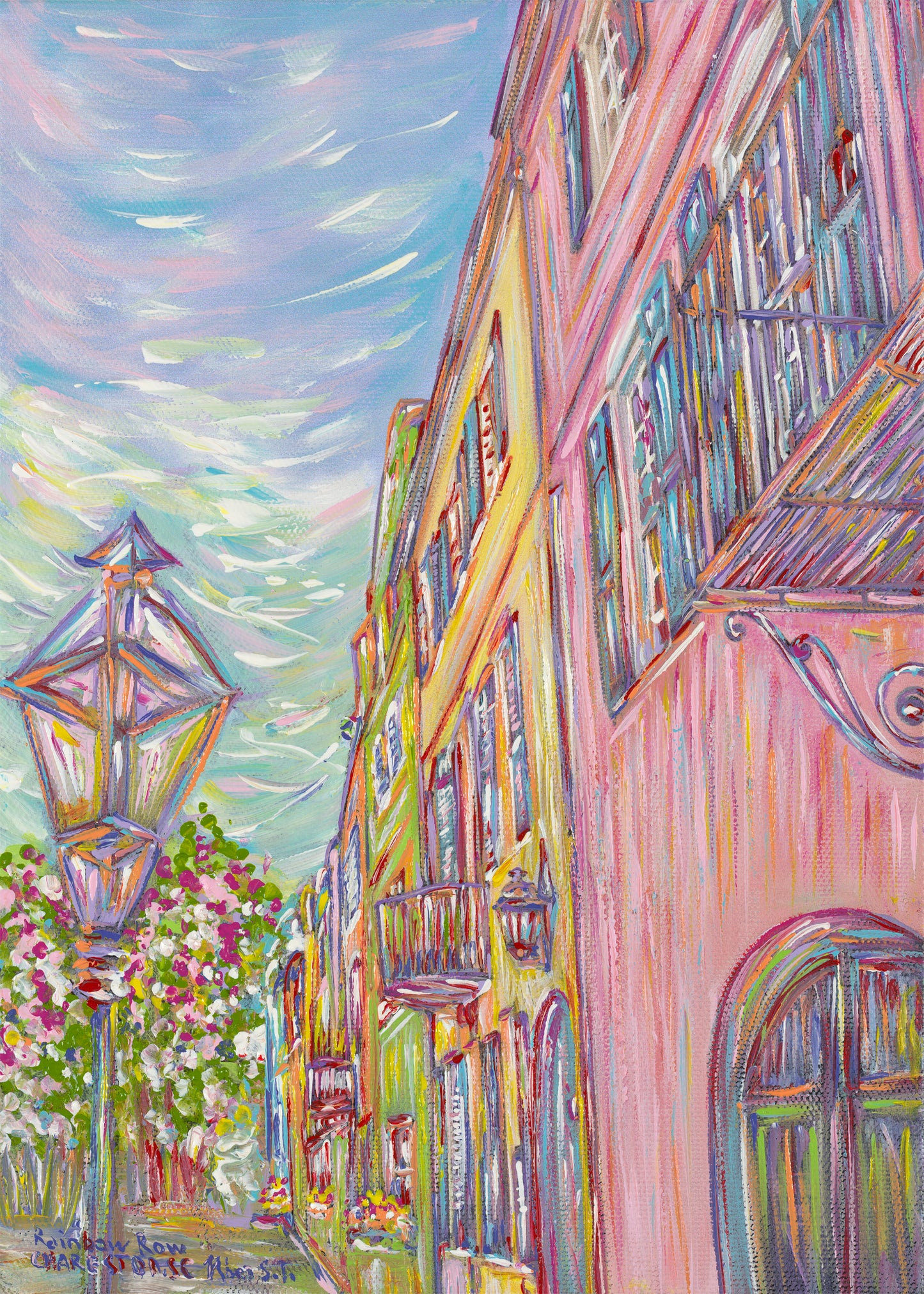 “Rainbow Row in pink”