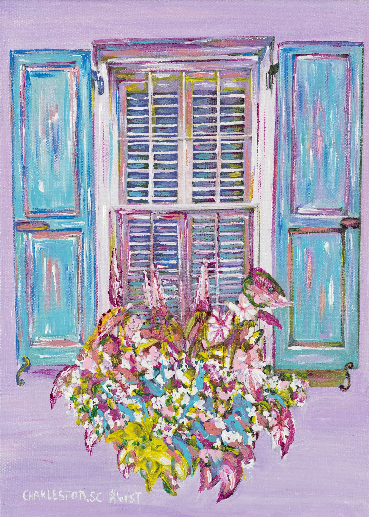 “Charleston Window boxes” (in purple)