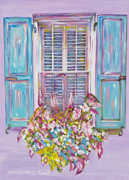 “Charleston Window boxes” (in purple)