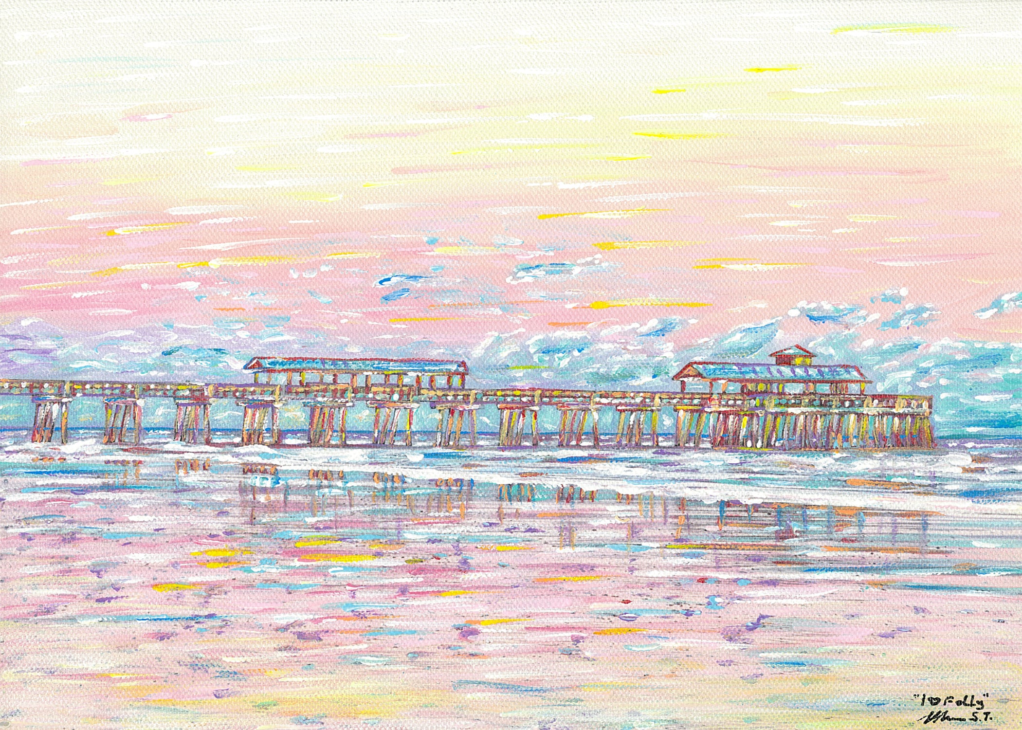 I Folly Folly Beach Charleston SC Painting Charleston I Folly Folly Beach Charleston SC Painting Charleston