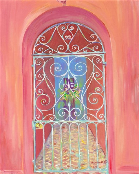 “Charleston Beautiful Gates” #5 Vertical (on Rainbow Row)