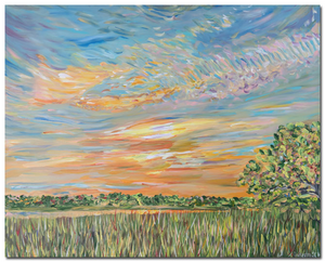 “Sunset on the marsh” I (with the tree)